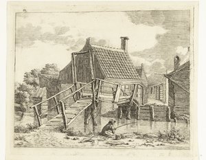 Buiten de Raampoort door Anthonie van den Bos