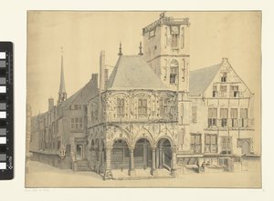 Het Oude Stadhuis van Amsterdam, 1641 door Anthonie van den Bos