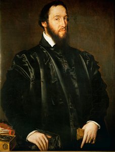 Antoine Perrenot de Granvella, kardinaal, minister-president van Margaretha van Parma, gouverneur van de Nederlanden ... (olieverf op eikenhout)