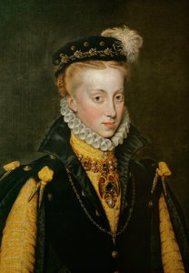 Koningin Anna van Spanje, vierde vrouw van koning Filips II ... (olieverf op doek)