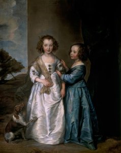 Portret van Elisabeth en Philadelphia Wharton door Anthony van Dyck