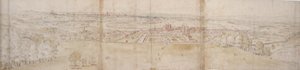 Greenwich Palace en Londen vanaf Greenwich Hill door Anthonis van den Wyngaerde