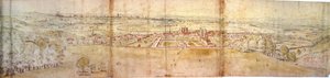 Greenwich Palace en Londen vanaf Greenwich Hill, c.1544 door Anthonis van den Wyngaerde