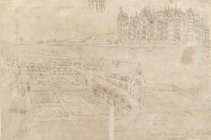 De rivierkant van Richmond Palace en Privy Gardens
