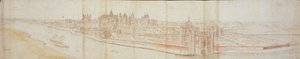 Uitzicht op Hampton Court Palace vanuit het zuiden, met de rivier op de voorgrond, 1558 door Anthonis van den Wyngaerde