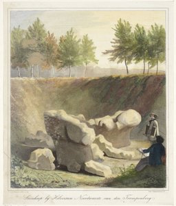 Tekenaars bij archeologische opgraving door Anthonius Brouwer