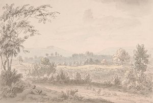 Landschap met Herder en Schapen door Anthony Devis