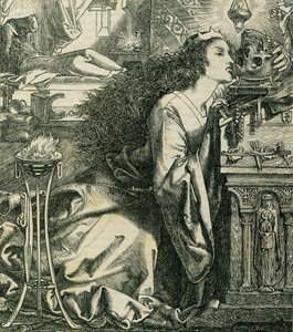 Rosamund, koningin van de Lombarden door Anthony Frederick Augustus Sandys
