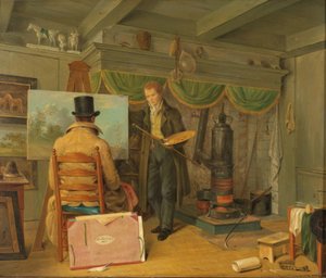 De kunstenaar in zijn atelier