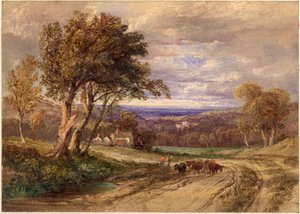Priorij van Lanercost door Anthony Vandyke Copley Fielding