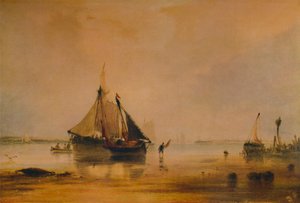 Schepen aan de kust bij Southampton, ca. 1831, 1935 door Anthony Vandyke Copley Fielding