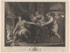 Manius Curius Dentatus weigert de geschenken van de Samnieten door Anthony Walker