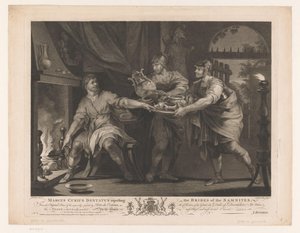 Manius Curius Dentatus weigert de geschenken van de Samnieten door Anthony Walker