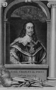 Karel I (1600-49) Koning van Groot-Brittannië en Ierland vanaf 1625, gegraveerd door George Vertue (1684-1756)