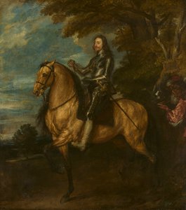 Charles I (1600-49) te paard door Anthony van Dyck