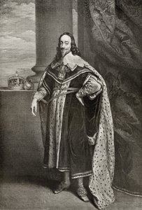 Karel I, gegraveerd door Sir Robert Stange, uit 