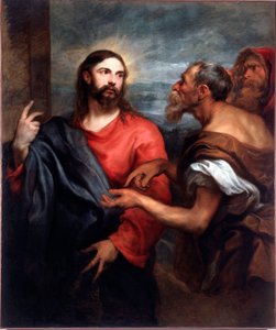 Christus heeft de munt of de betaling van de belasting