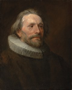 Hoofdstudie van een man in een kraag