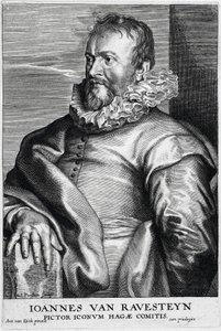 Ioannes van Ravesteyn - Pictor Iconvm Hagae Comitis door Anthony van Dyck
