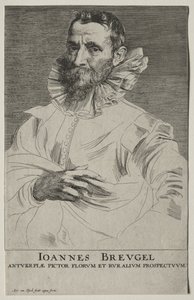 Portret van Jan Brueghel door Anthony van Dyck