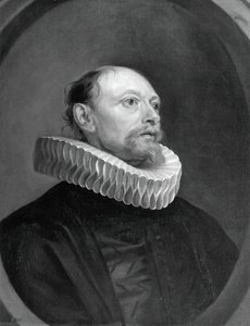 Man met een kraag door Anthony van Dyck