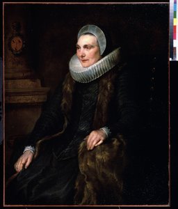 Portret van Maria Bosschaert door Anthony van Dyck