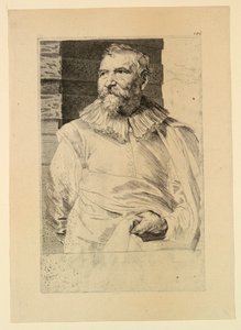 Portret van Adam van Noort, uit de Icones Principum Virorum door Anthony van Dyck