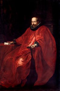 Portret van Agostino Pallavicino in ambassadeurskleding bij paus Gregorius XV door Anthony van Dyck