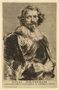 Portret van Lucas Vorsterman I, uit de Icones Principum Virorum
