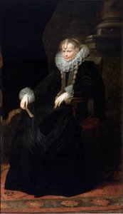 Portret van een dame van de Spinola-familie. Ze draagt een kraag