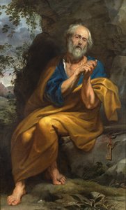 De boetvaardige Sint Pieter door Anthony van Dyck