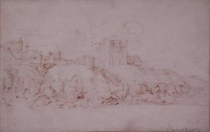 De Ypres Toren, Rye, gezien vanuit het zuiden door Anthony van Dyck