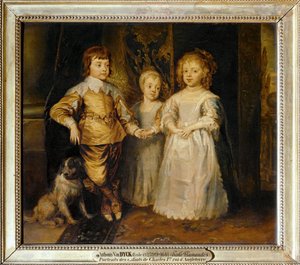 De kinderen van Karel I van Engeland; ... door Anthony van Dyck