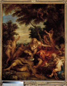 De liefde van Renaud en Armide door Anthony van Dyck