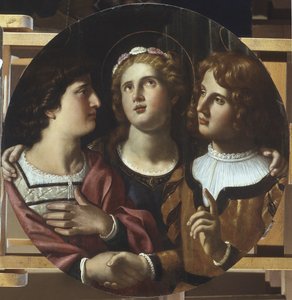 Sint-Cecilia tussen Sint-Tiburtus en Valerianus