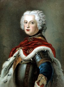 Frederik II de Grote, koning van Pruisen door Antoine (after) Pesne