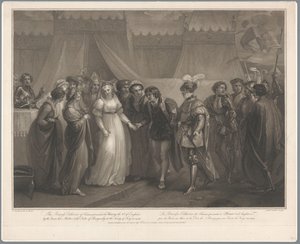 Catherine van Valois en koning Hendrik V van Engeland, 1420 door Antoine Cardon