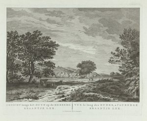 Duinlandschap met wandelend gezin