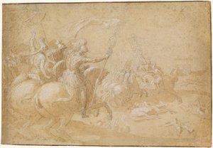 Oude Romeinse krijgers rijden de strijd in door Antoine Caron