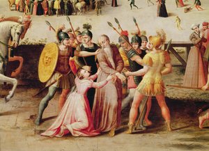 De arrestatie van Sir Thomas More in 1535 (detail) door Antoine Caron