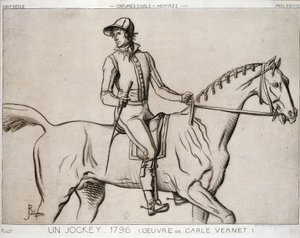 Jockey door Antoine Charles Horace Vernet