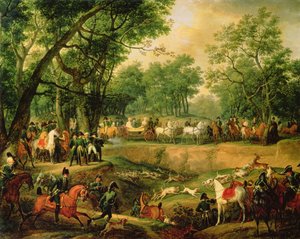 Napoleon op jacht in het Compiegne Bos, 1811