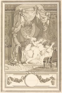 De Afstraffing met Rozen door Antoine Cosme Giraud after Antoine Borel