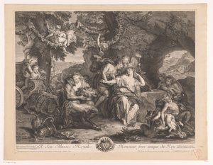 Bacchus en Ariadne door Antoine Coypel