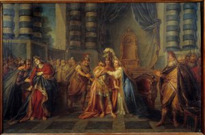 Cleopatra die het gif inslikt door Antoine Coypel