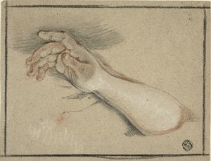Hand en onderarm door Antoine Coypel