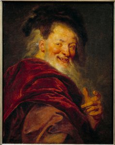 Portret van Democritus (460 - 370 v.Chr.) Griekse filosoof. Schilderij door Antoine Coypel (1661-1722) door Antoine Coypel