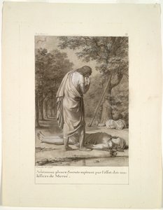 Aristomenes Rouwt om de Dood van Socrates door de Betovering van Meroë...De Gouden Ezel, 1795