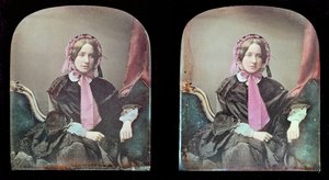 Portret van een vrouw door Antoine Francois Jean Claudet