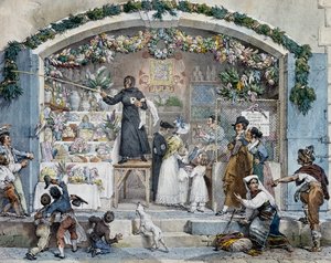 Befana in Rome, door Antoine-Jean-Baptiste Thomas